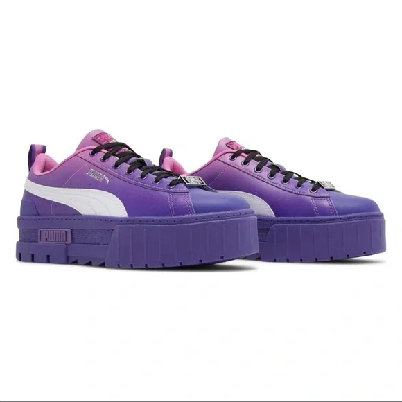 Puma X Bratz Mayze Leather Platform Sneakers in Prism Violet-Spring Crocus NIB - Picture 11 of 13